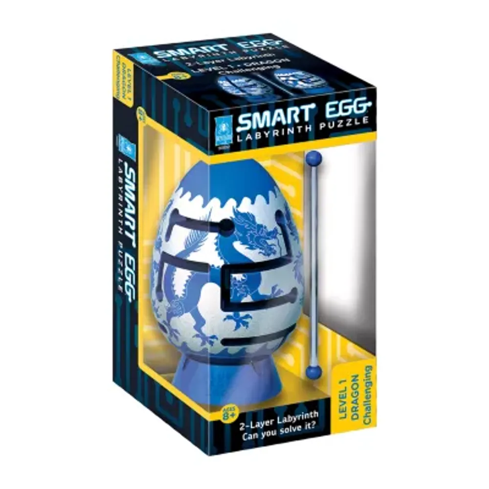 BePuzzled Smart Egg 2-Layer Labyrinth Puzzle - Blue Dragon: Challenging