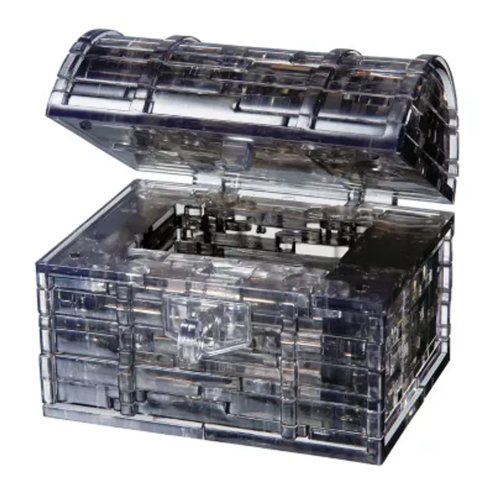 BePuzzled 3D Crystal Puzzle - Black Treasure Chest: 52 Pcs