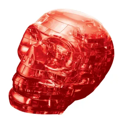 BePuzzled 3D Crystal Puzzle - Skull (Red): 48 Pcs