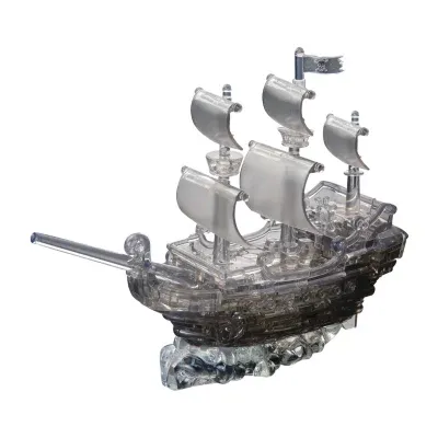 BePuzzled 3D Crystal Puzzle - Black Pirate Ship: 101 Pcs