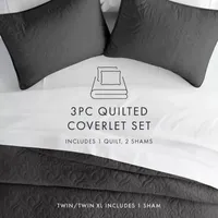 Casual Comfort Premium Ultra Soft Damask Pattern Quilted Coverlet Set