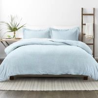 Casual Comfort Premium Ultra Soft 3-pc. Puffed Chevron Print Duvet Cover Set