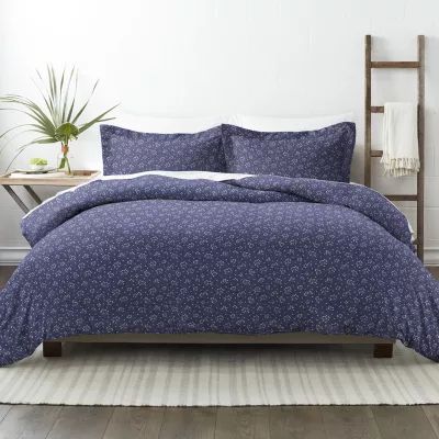 Casual Comfort Premium Ultra Soft Midnight Blossoms  Duvet Cover Set