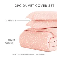 Casual Comfort Premium Ultra Soft Pink Buds Duvet Cover Set