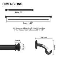 Deco Window Basics Endcap 1 Curtain Rod