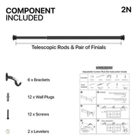 Deco Window Basics Endcap 1 Curtain Rod