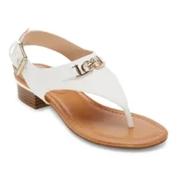 Liz Claiborne Womens Tiffin Adjustable Strap Flat Sandals