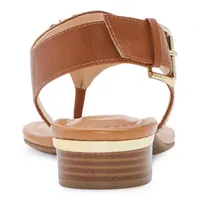 Liz Claiborne Womens Tiffin Adjustable Strap Flat Sandals