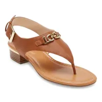 Liz Claiborne Womens Tiffin Adjustable Strap Flat Sandals