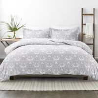 Casual Comfort Soft Damask Pattern Oversized Duvet Cover Set