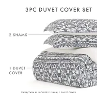 Casual Comfort Modern Rustic Pattern Oversized Reversible Duvet Cover Set