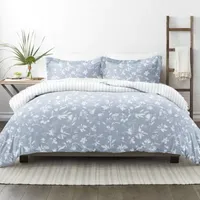 Casual Comfort Country Home Pattern Oversized Reversible Duvet Cover Set