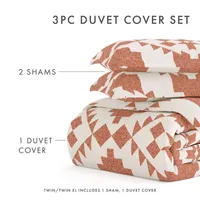 Casual Comfort Adobe Diamond Patterned Duvet Cover Set