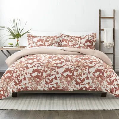 Casual Comfort Boho Flower Patterned Reversible Duvet Cover Set