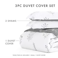 Casual Comfort Botany Floral Patterned Reversible Duvet Cover Set