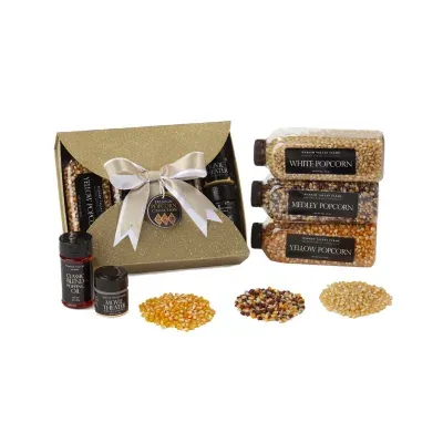 Wabash Valley Farms Gold Glitter Gift Box Food Set
