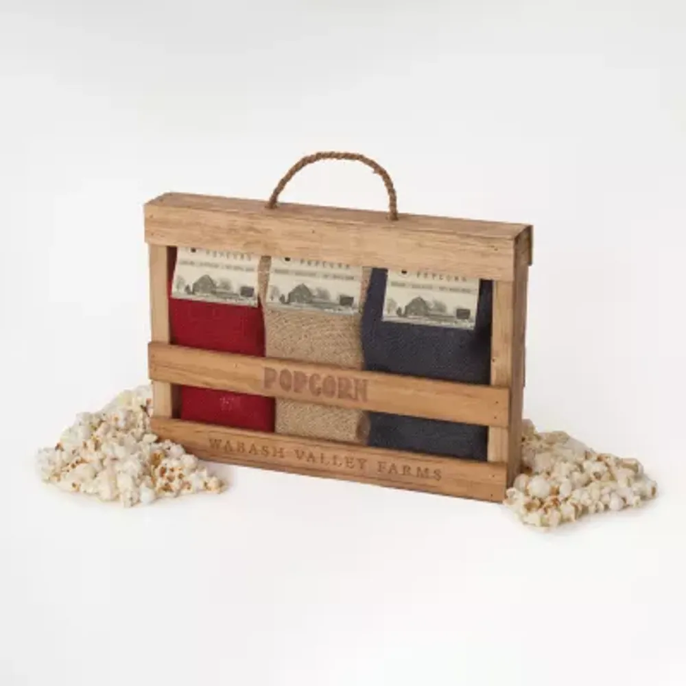 Wabash Valley Farms Triple Kernel Taste With Handmade Crate Food Set