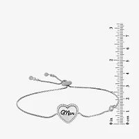 3/4 CT. T.W. White Cubic Zirconia Sterling Silver Round Bolo Bracelet