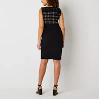 Danny & Nicole Womens Plaid Jacket Dress