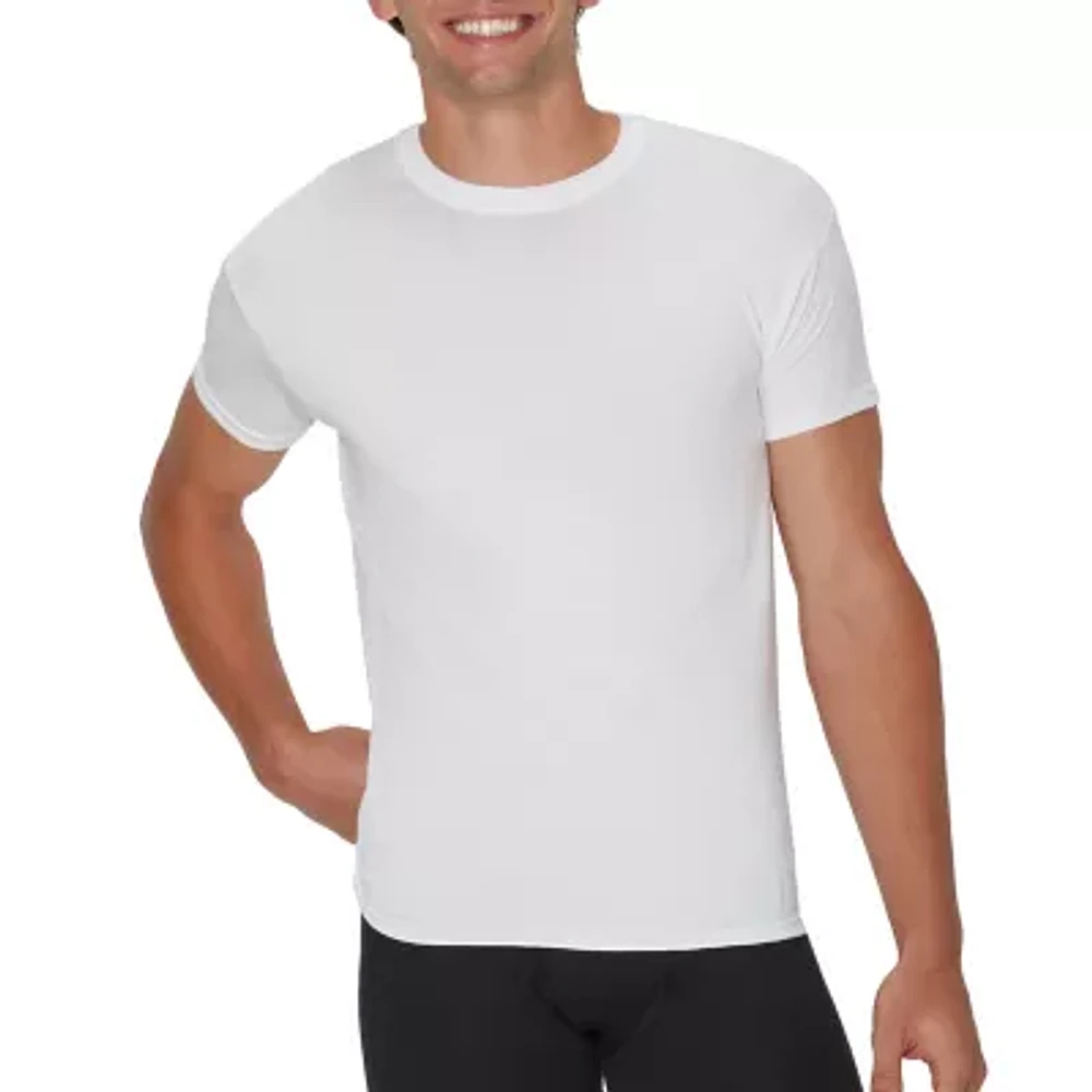 Hanes Ultimate Comfort Blend Mens 4 Pack Short Sleeve Crew Neck Moisture Wicking T-Shirt