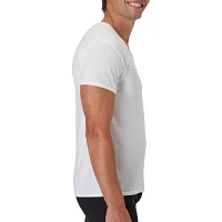 Hanes Ultimate Comfort Blend Mens 4 Pack Short Sleeve V Neck Moisture Wicking T-Shirt