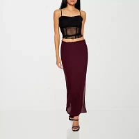 Forever 21 Womens High Rise Long Flared Skirt-Juniors