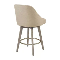 Madison Park Walsh Counter Height Upholstered Swivel Bar Stool