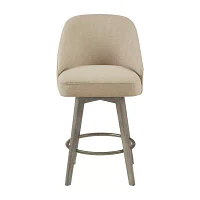 Madison Park Walsh Counter Height Upholstered Swivel Bar Stool