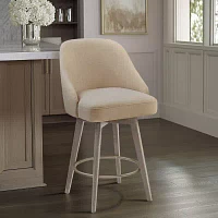 Madison Park Walsh Counter Height Upholstered Swivel Bar Stool