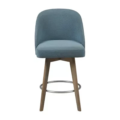 Madison Park Walsh Counter Stool Height Upholstered Swivel Bar