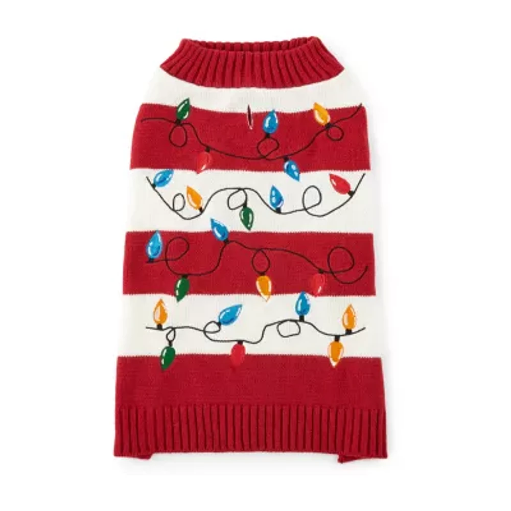 Paw & Tail Holiday String Lights Sweater Vest