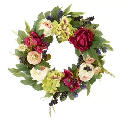 Linden Street 22in Rose Garden Indoor Wreath