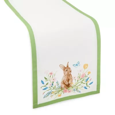 Linden Street Easter Floral Bunny Table Runner