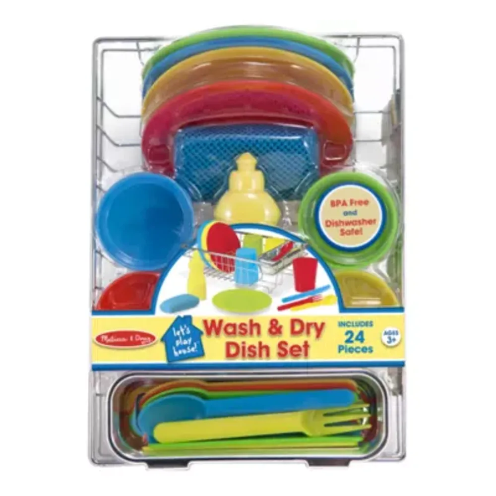 Melissa & Doug Let'S Play House! Wash & Dry Dish Set