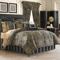 Five Queens Court Palmer 4-pc. Damask + Scroll Comforter Set