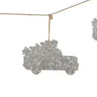 Glitzhome Metal Red Truck Garland