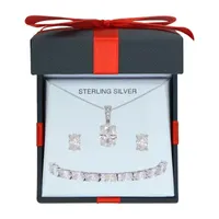 DiamonArt® White Cubic Zirconia Sterling Silver -pc. Jewelry Set