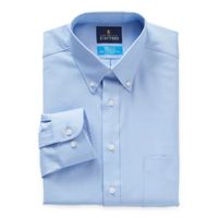 Stafford Coolmax Mens Regular Fit Stretch Fabric Wrinkle Free Long Sleeve Dress Shirt