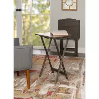 Maurine Farmhouse 4-pc. TV Tray Table with Stand