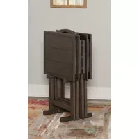 Maurine Farmhouse 4-pc. TV Tray Table with Stand