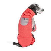 Pet Life ® Active 'Chase Pacer' Heathered Performance 4-Way Stretch Two-Toned Full Body Warm Up