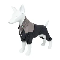 Pet Life ® Active 'Embarker' Heathered Performance 4-Way Stretch Two-Toned Full Body Warm Up