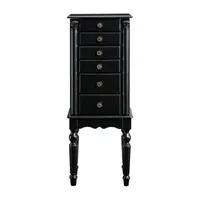 Powell Company Kristen Black Jewelry Armoire