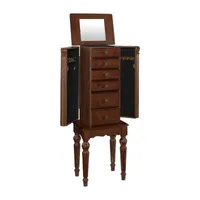 Powell Company Kristen Cherry Jewelry Armoire