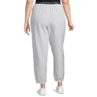 Sports Illustrated Womens Stretch Fabric Moisture Wicking Plus Jogger Pant