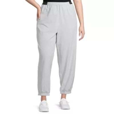 Sports Illustrated Womens Stretch Fabric Moisture Wicking Plus Jogger Pant