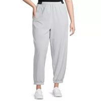 Sports Illustrated Womens Stretch Fabric Moisture Wicking Plus Jogger Pant