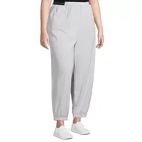 Sports Illustrated Womens Stretch Fabric Moisture Wicking Plus Jogger Pant