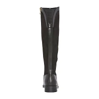 Liz Claiborne Womens Riverside Stacked Heel Riding Boots