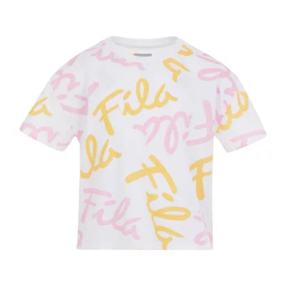 FILA Big Girls Crew Neck Short Sleeve Graphic T-Shirt